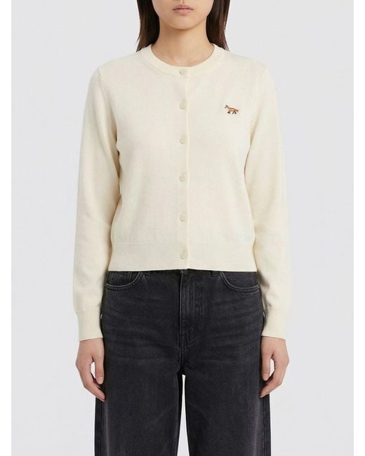Maison Kitsuné Natural Maison KitsunÉ Crew Neck Cardigan