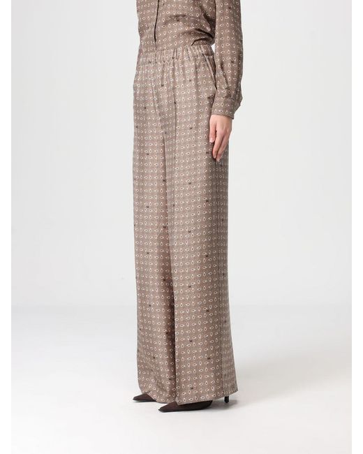 Max Mara Brown Paisley Silk Trousers