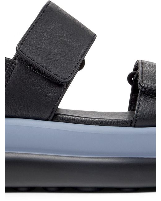 Camper Blue Pelotas Flota Up Grained Leather Sandals
