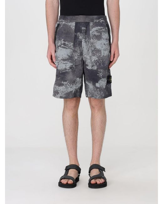 Stone Island Gray Short for men