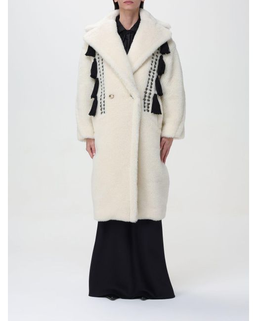 Max Mara White Fur Coats