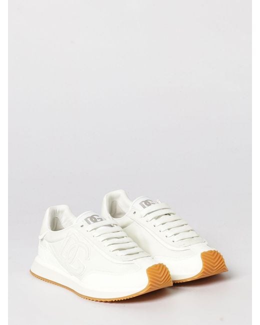 Dolce & Gabbana White Dolce &Amp Gabbana Dg Cushion Leather Sneakers for men