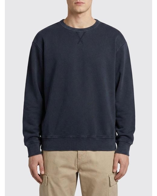 Fay Blue Cotton Crew Neck Sweatshirt for men