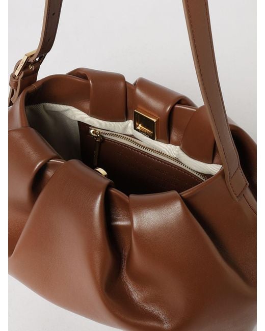 THEMOIRÈ Brown ThemoirÈ Draped Vegan Leather Athena Bag
