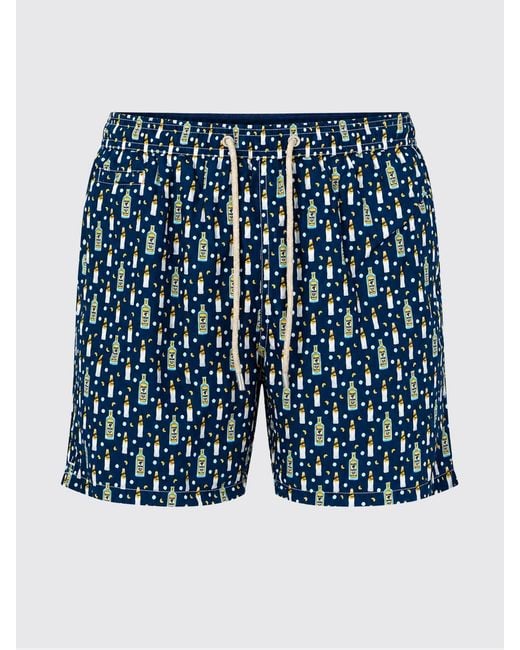 Mc2 Saint Barth Blue Printed Boxer Swim Trunks for men