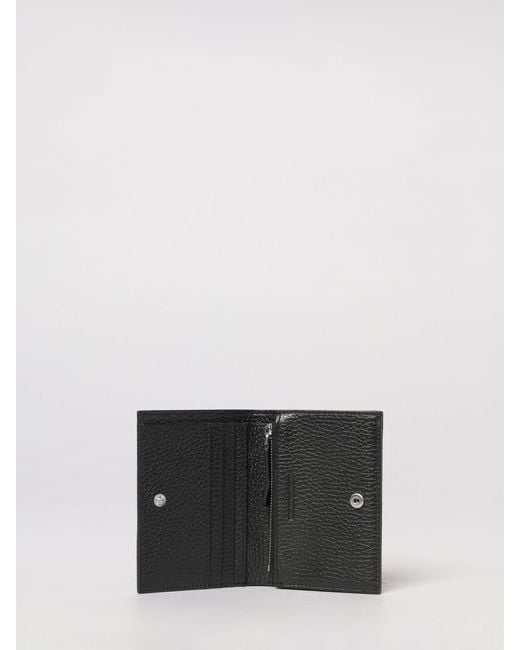 Emporio Armani White Grained Leather Wallet for men