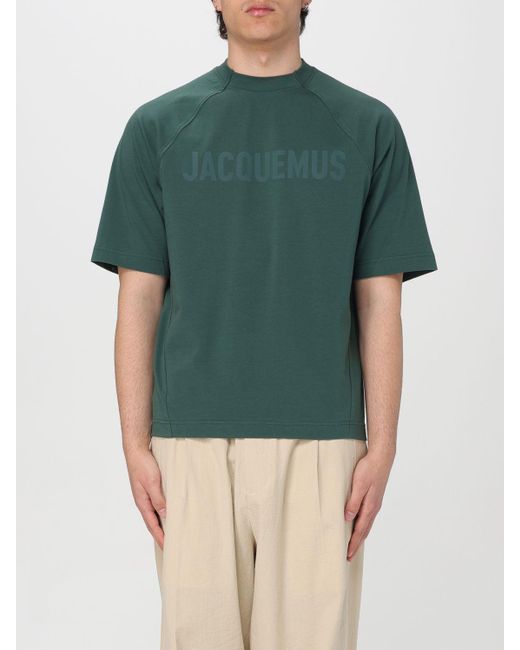 T-shirt in cotone di Jacquemus in Green da Uomo