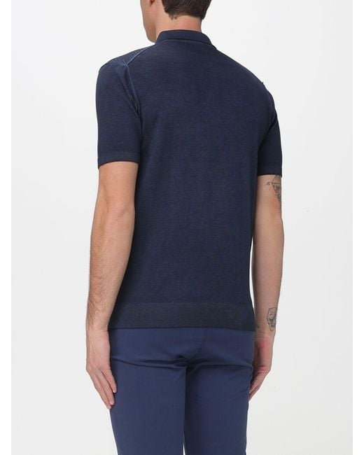 Peuterey Blue Cotton Polo Shirt for men