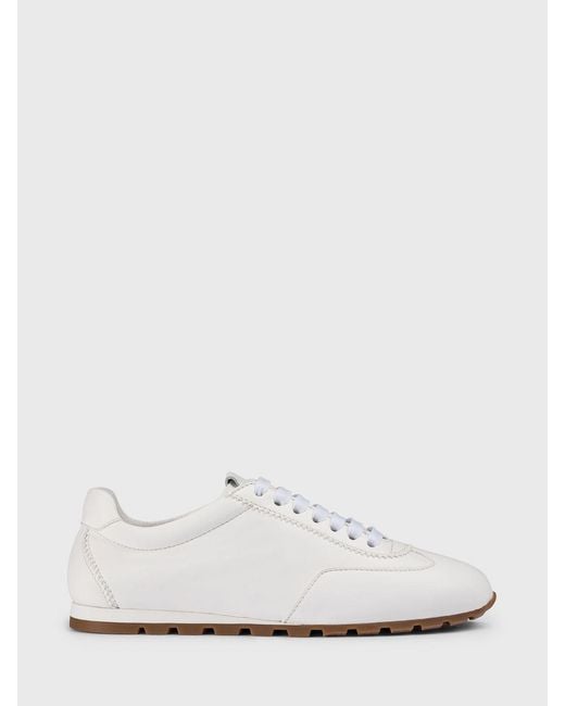 Doucal's White Leather Sneakers