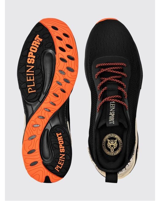 Philipp Plein Black Crochet Knit Sneakers for men