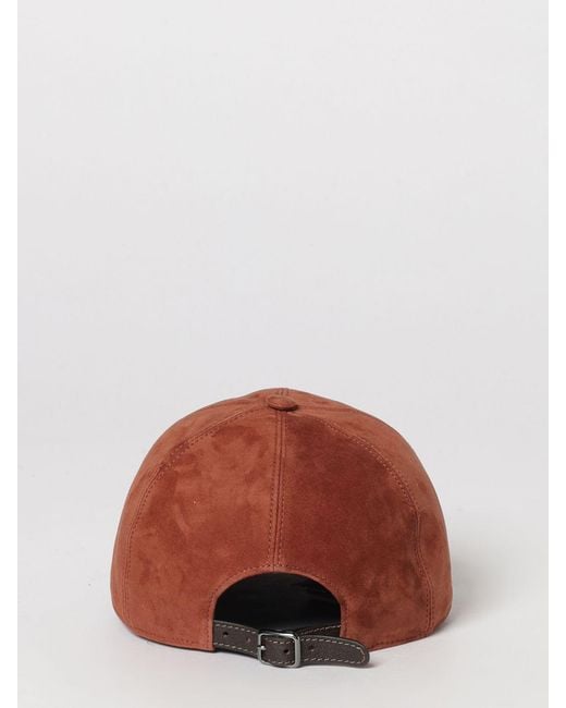 Brunello Cucinelli Brown Suede Baseball Cap