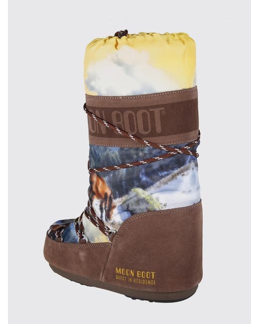 Moon Boot Blue Icon Low Suede And Nylon Snow Boot Guest