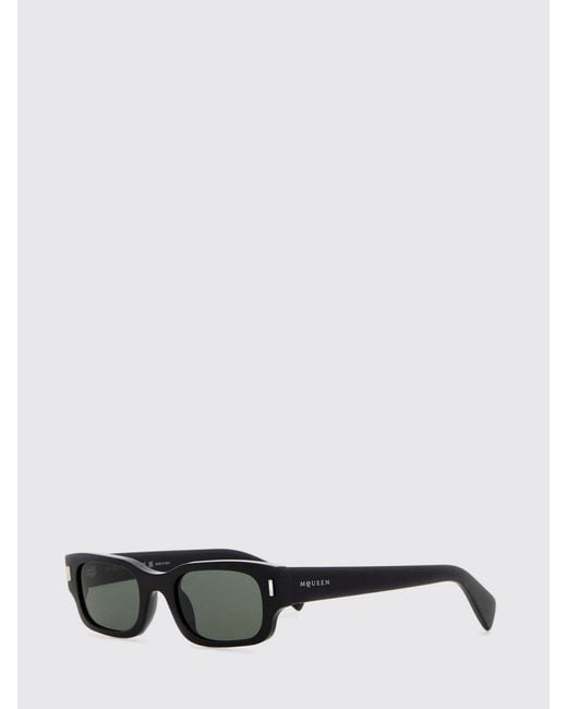 McQueen White Panthos Acetate Sunglasses
