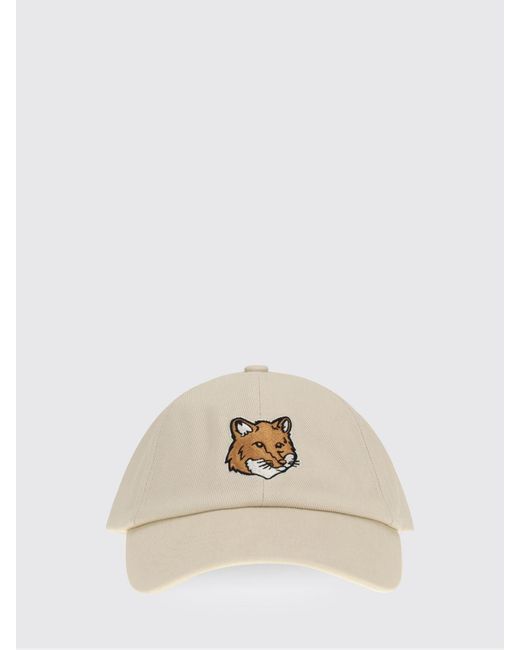 Maison Kitsuné Natural Maison KitsunÉ Fox Head Cotton Twill Hat for men