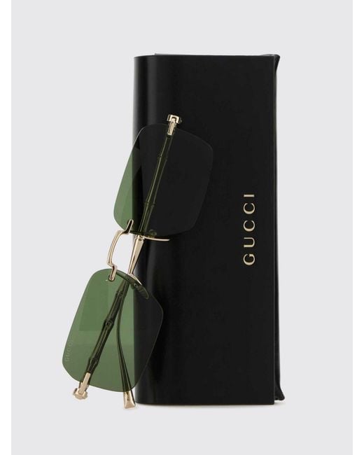 Gucci Green Metal Sunglasses