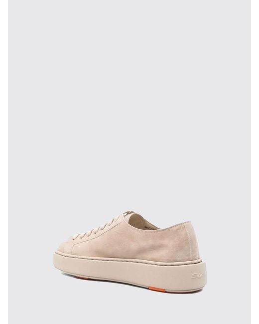 Santoni Pink Suede Platform Sneakers
