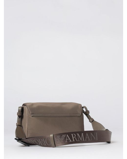 Emporio Armani Gray Nylon Shoulder Bag for men