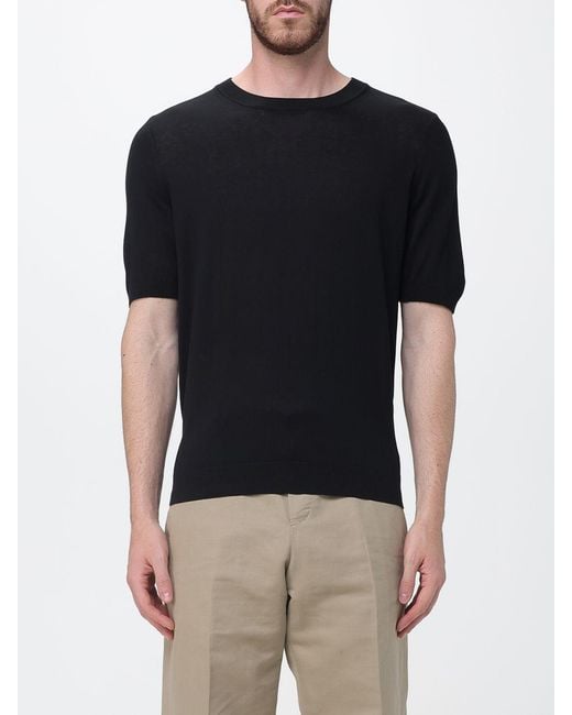 Tagliatore Black Silk Sweater for men