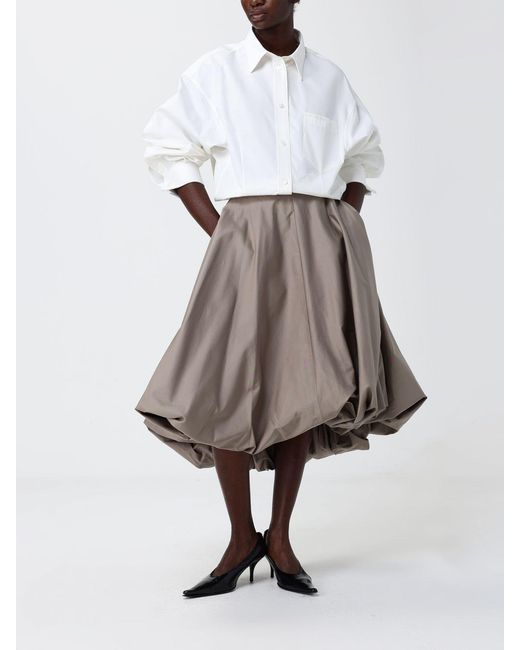 Balenciaga White Cotton And Silk Poplin Shirt