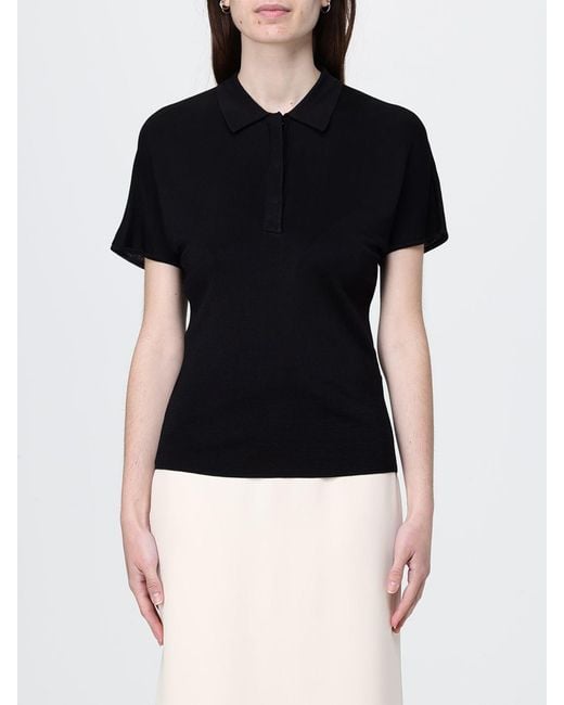 MEIMEIJ Black Viscose Polo Shirt