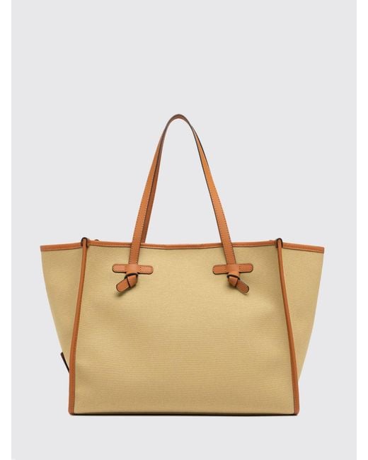 Gianni Chiarini Natural Marcella Cotton Canvas Bag