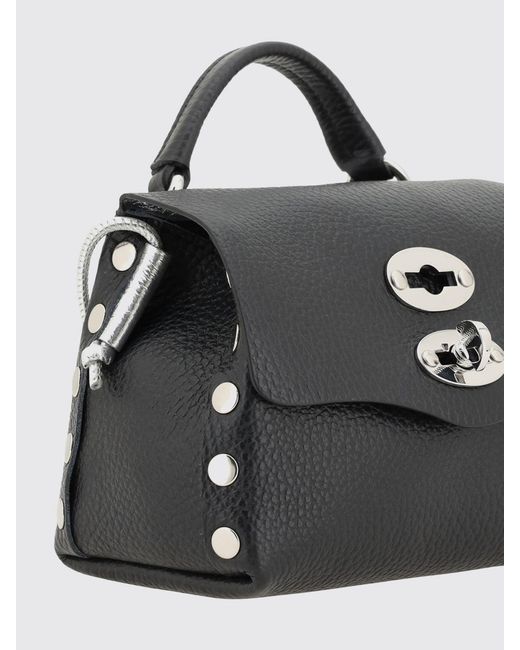 Zanellato Black Postina Super Baby Handbag