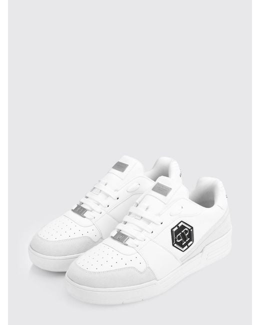 Philipp Plein White Low-Top Sneakers for men
