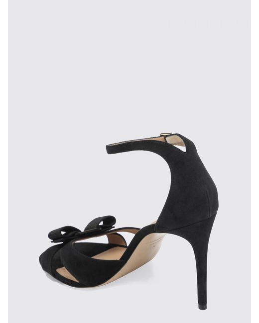 Ferragamo White Suede Sandal With Vara Bow