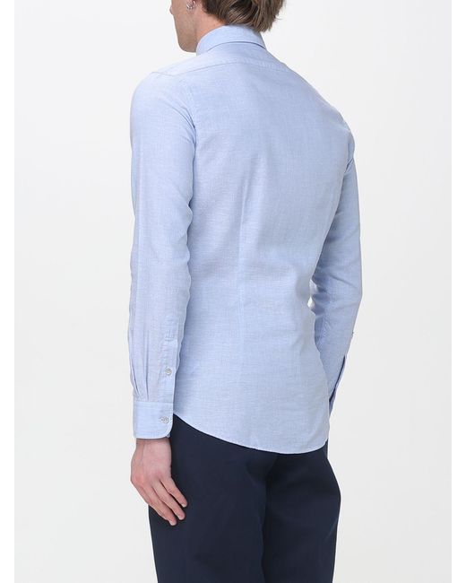 Michael Kors Blue Classic Silk And Linen Shirt for men
