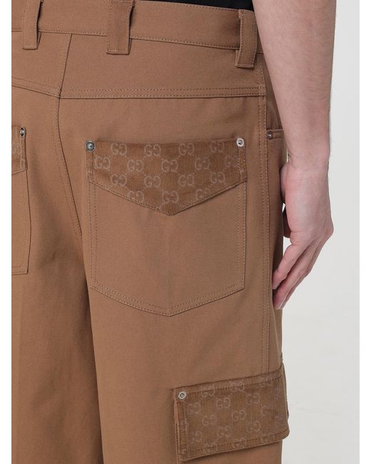 Gucci Natural Cotton Cargo Shorts for men