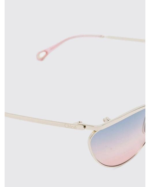 Chloé White ChloÉ Uma Metal Sunglasses