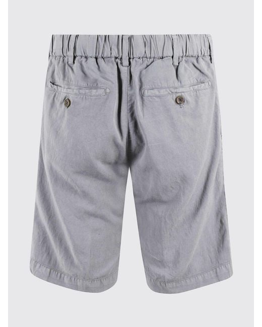 Myths Gray Linen Drawstring Shorts for men