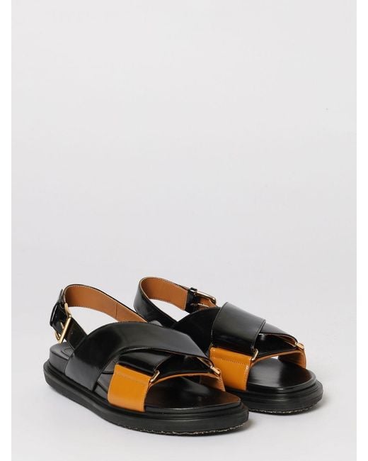 Marni White Leather Sandal