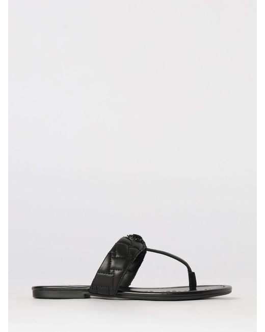 Kurt Geiger Black Kensington Quilted Leather Sandal
