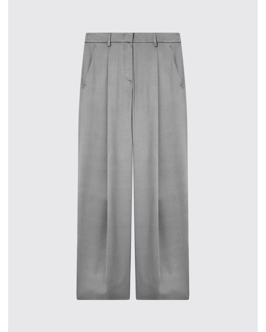 Giorgio Armani Gray Silk Palazzo Trousers