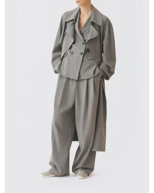 Fabiana Filippi Gray Wool Trousers