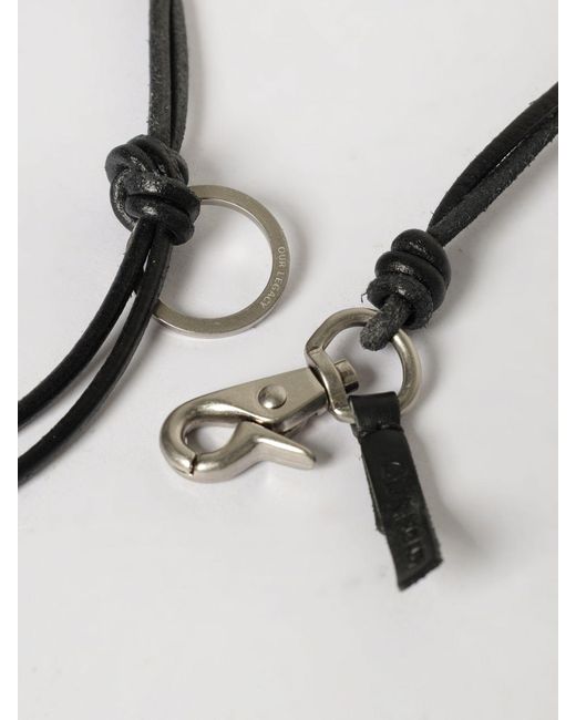 Our Legacy White Ladon Leather Necklace for men