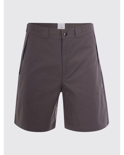 Roa Gray Cotton Chino Shorts for men