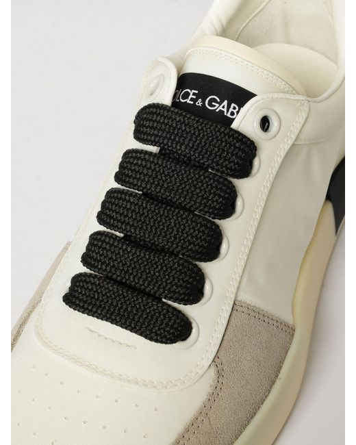 Dolce & Gabbana Natural Dolce &Amp Gabbana Portofino Nylon And Suede Sneakers for men