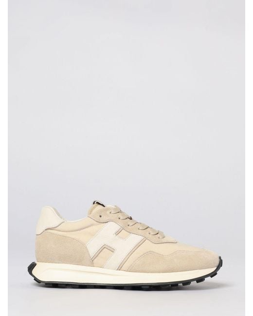 Hogan Natural H601 Suede And Canvas Sneakers for men