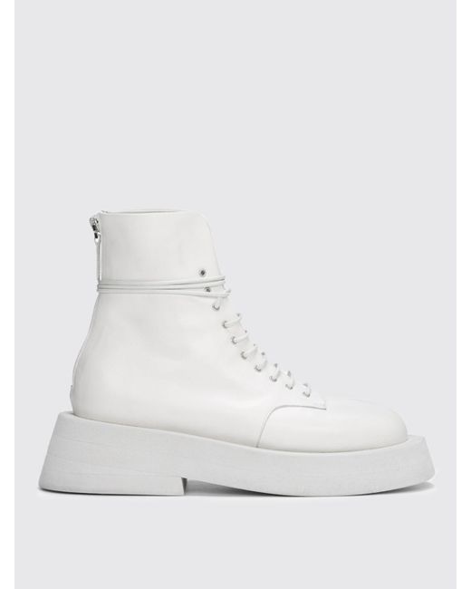 Marsèll Flat Ankle Boots Marsèll in White | Lyst Canada
