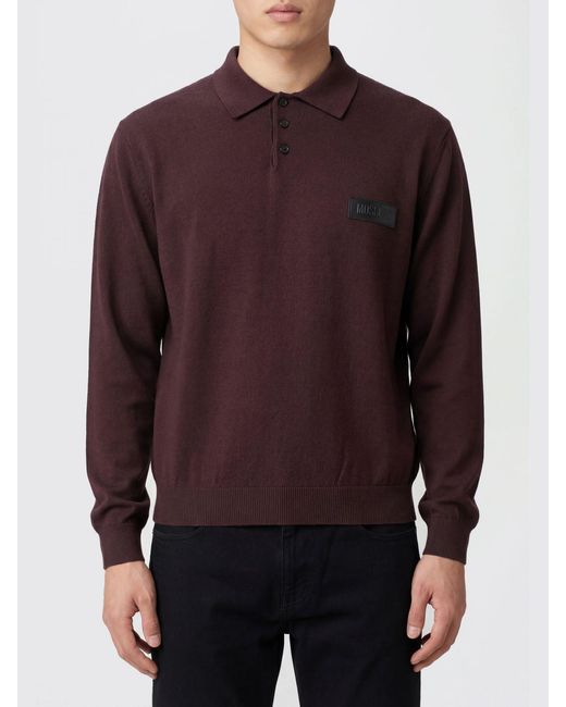 Magliano Purple Cotton Knit Polo Shirt for men