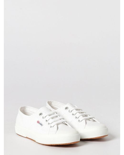 Superga White 2750-Cotu Classic Cotton Canvas Sneakers