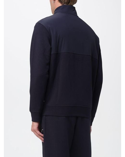 ARMANI EXCHANGE Blue Cotton Blend Zip-Up Sweatshirt for men