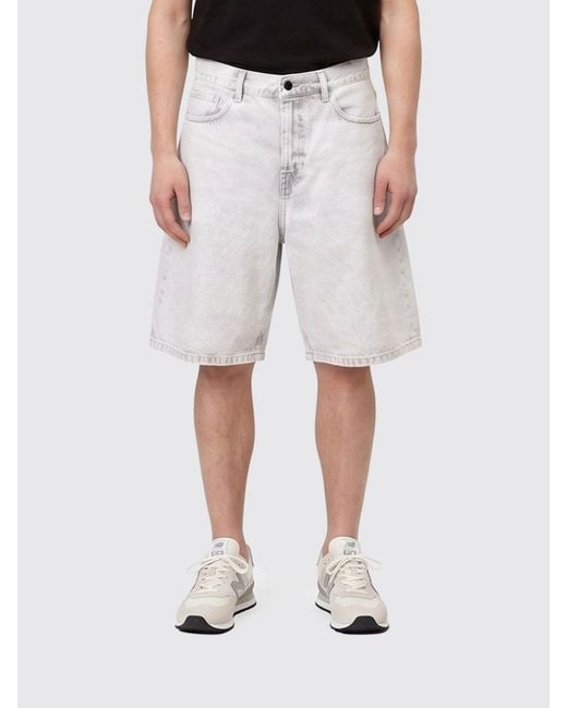 Carhartt Gray Cotton Denim Shorts