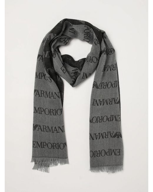 Emporio Armani Gray Scarf for men