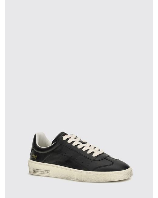 DSquared² Black Rider Leather Sneakers for men