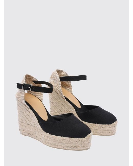 Castaner Natural Carina High-Wedge Canvas Platform Espadrilles With Ankle Tie