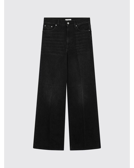 Totême Blue Cotton Denim Wide-Leg Jeans