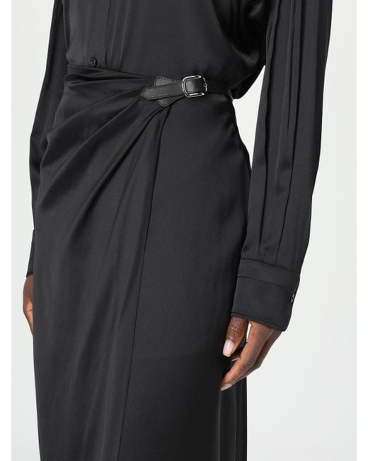 Tom Ford Black Silk Wrap Maxi Skirt